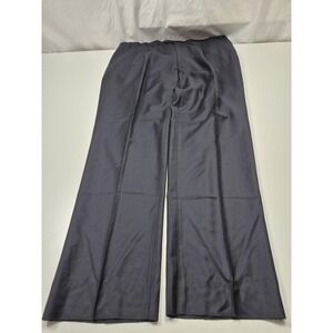 Franco Tassi Dress Pants Mens 46x37 Blue Wool Cashmere Pleated Classic Formal